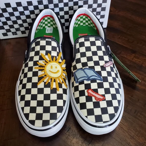 Vans Skate Slip-On Skateistan Checkerboard Men Size 12 Skate Slip-On – Premier main image 4